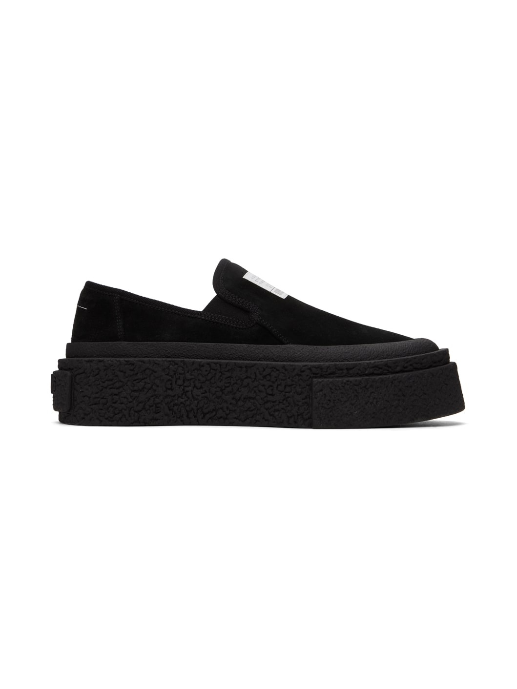 MM6 Maison Margiela Men's Suede Platform Sneakers in Black