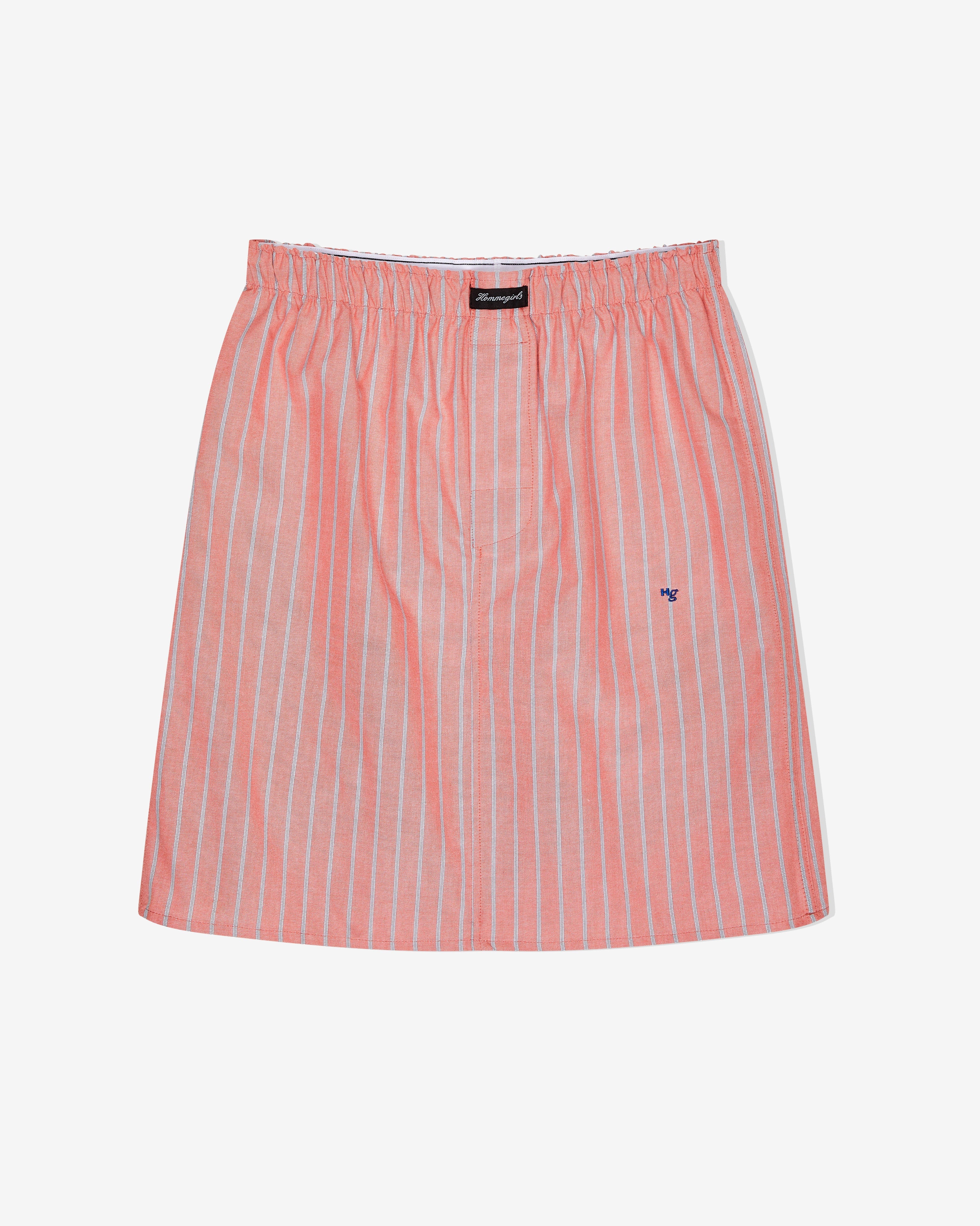 Hommegirls Boxer Pencil Skirt in Coral Stripe Oxford at Nordstrom - 5