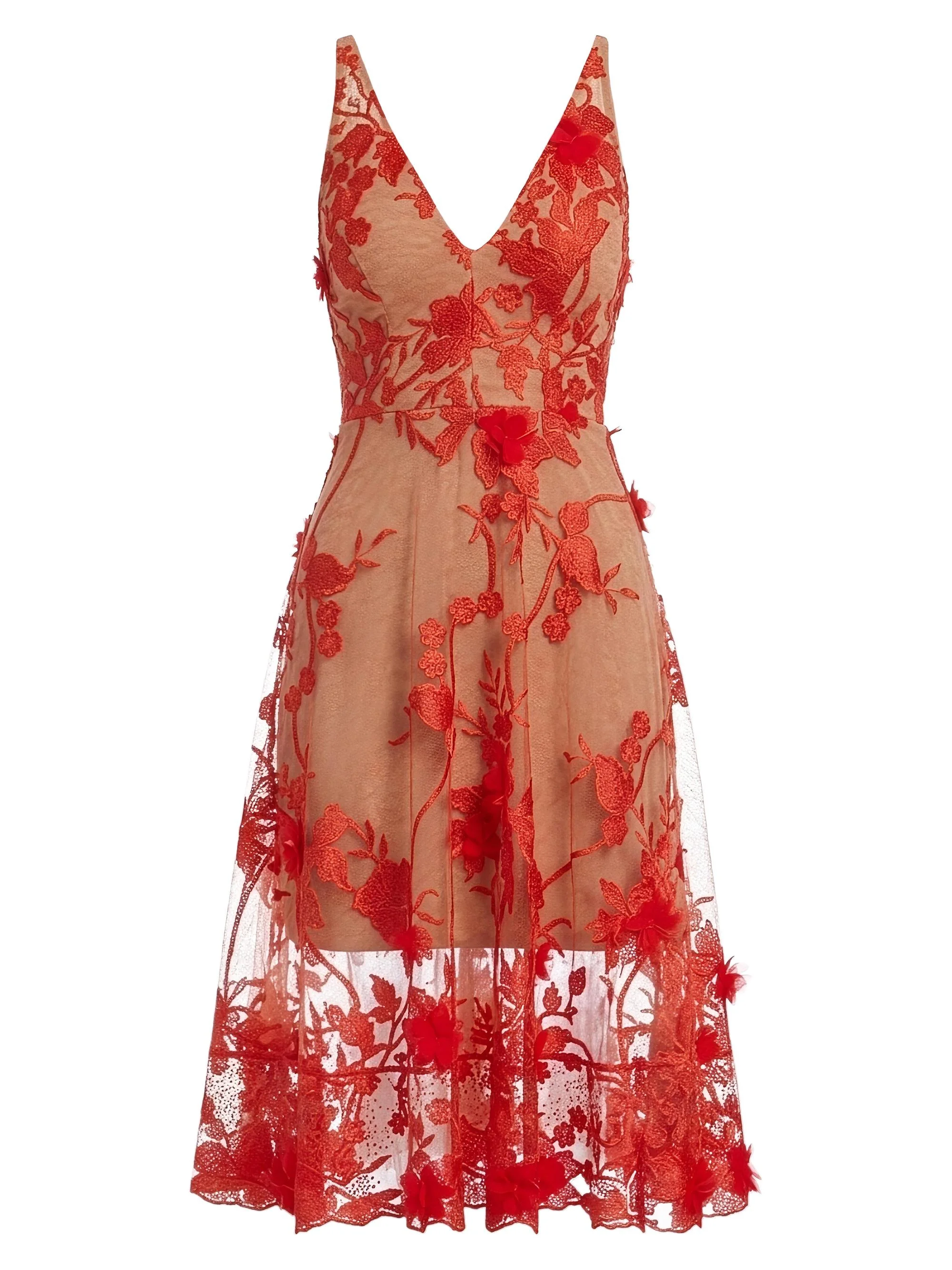 Women's Audrey Lace A-Line Dress - Poppy Tan - 1