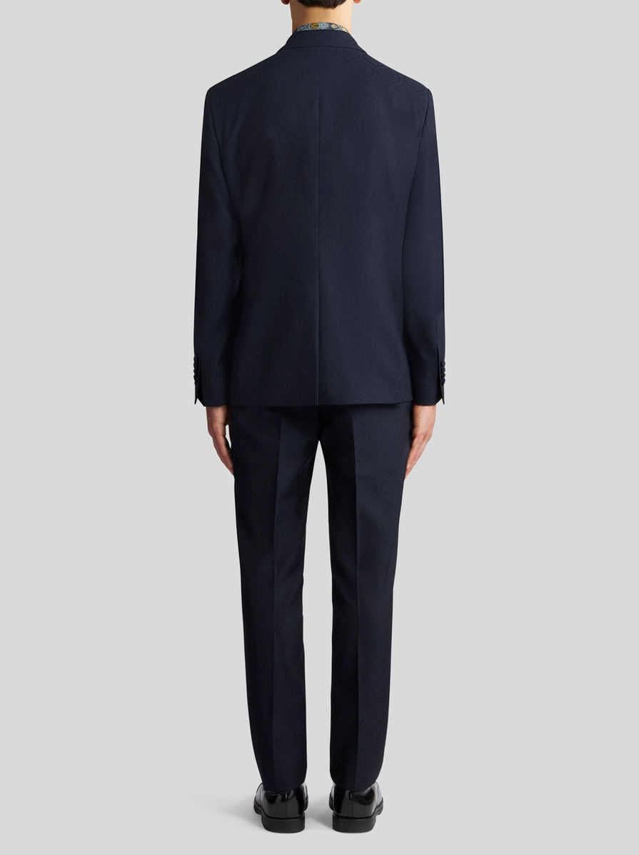 WOOL AND COTTON JACQUARD JACKET - 5