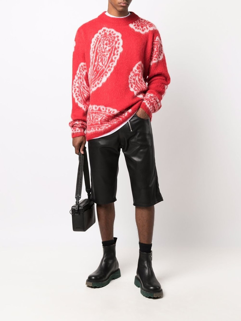 424 paisley-knit crewneck jumper outlook