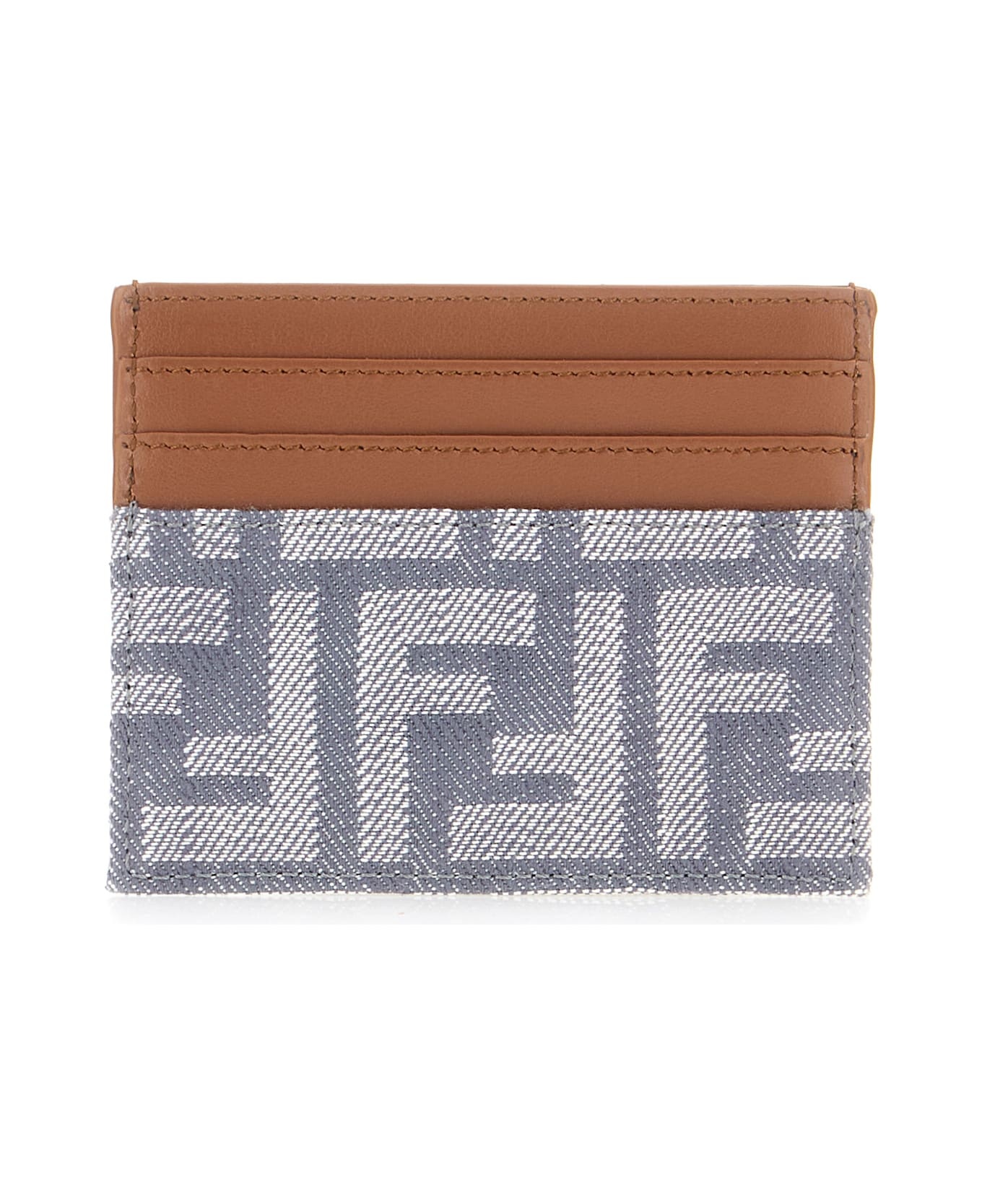 Multicolor Leather And Fabric Cardholder - 3