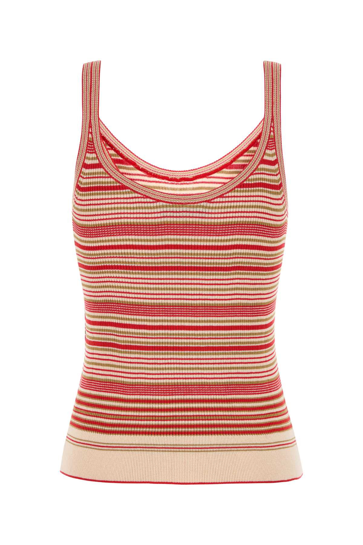 Fendi Women Embroidered Silk Tank Top - 2