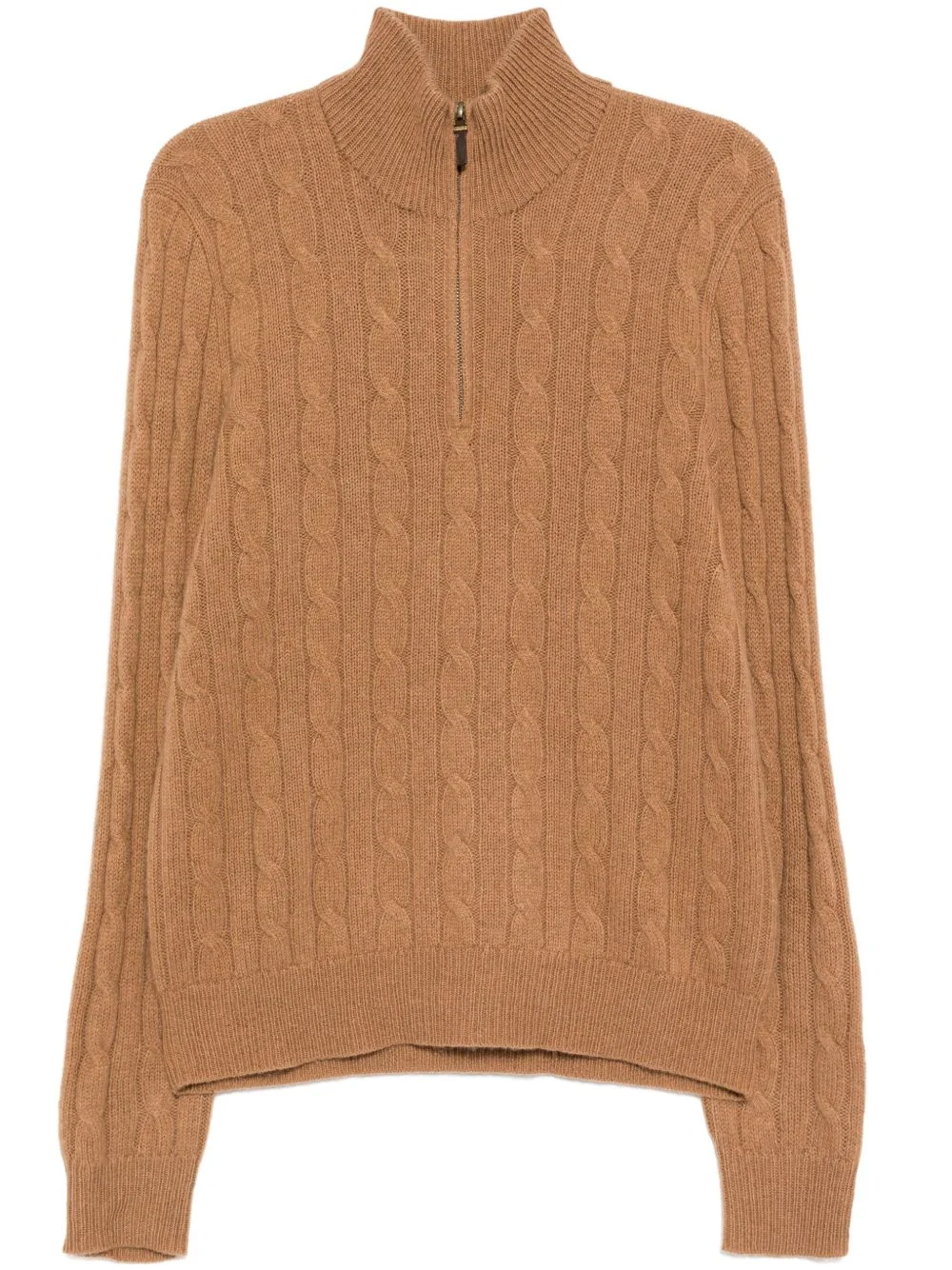 cable-knit quarter-zip sweater - 1