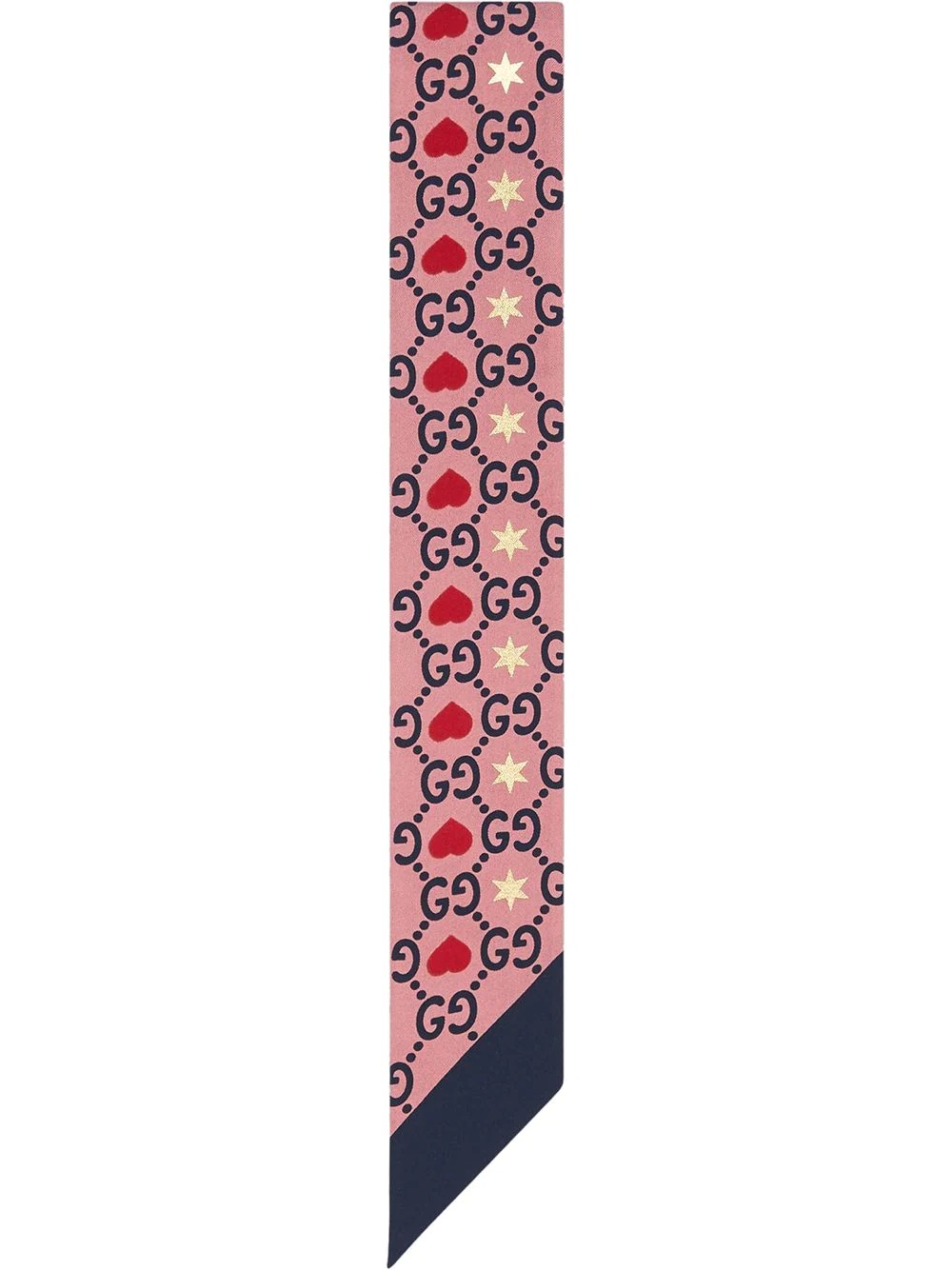 GG heart-print monogram scarf - 1