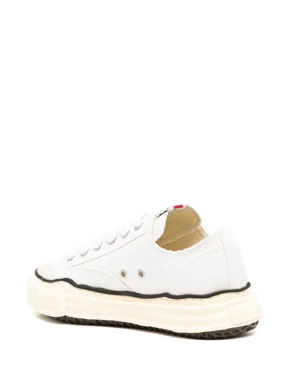 low-top canvas sneakers - 3