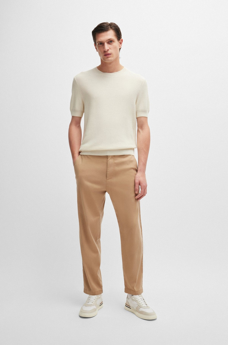 BOSS REGULAR-FIT SWEATER WITH SHORT SLEEVES AND LOGO FLAG outlook