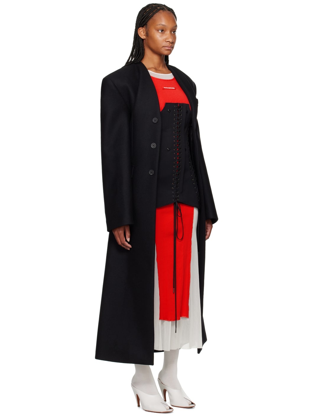 Black Corset Suit Coat - 2
