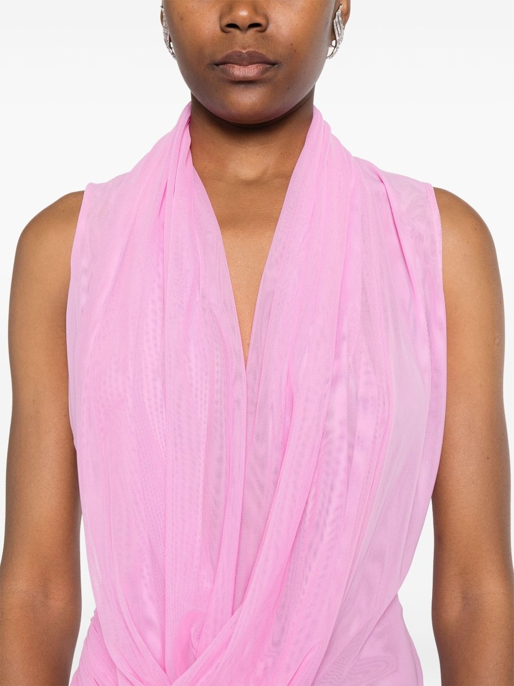 semi-sheer maxi gown - 5