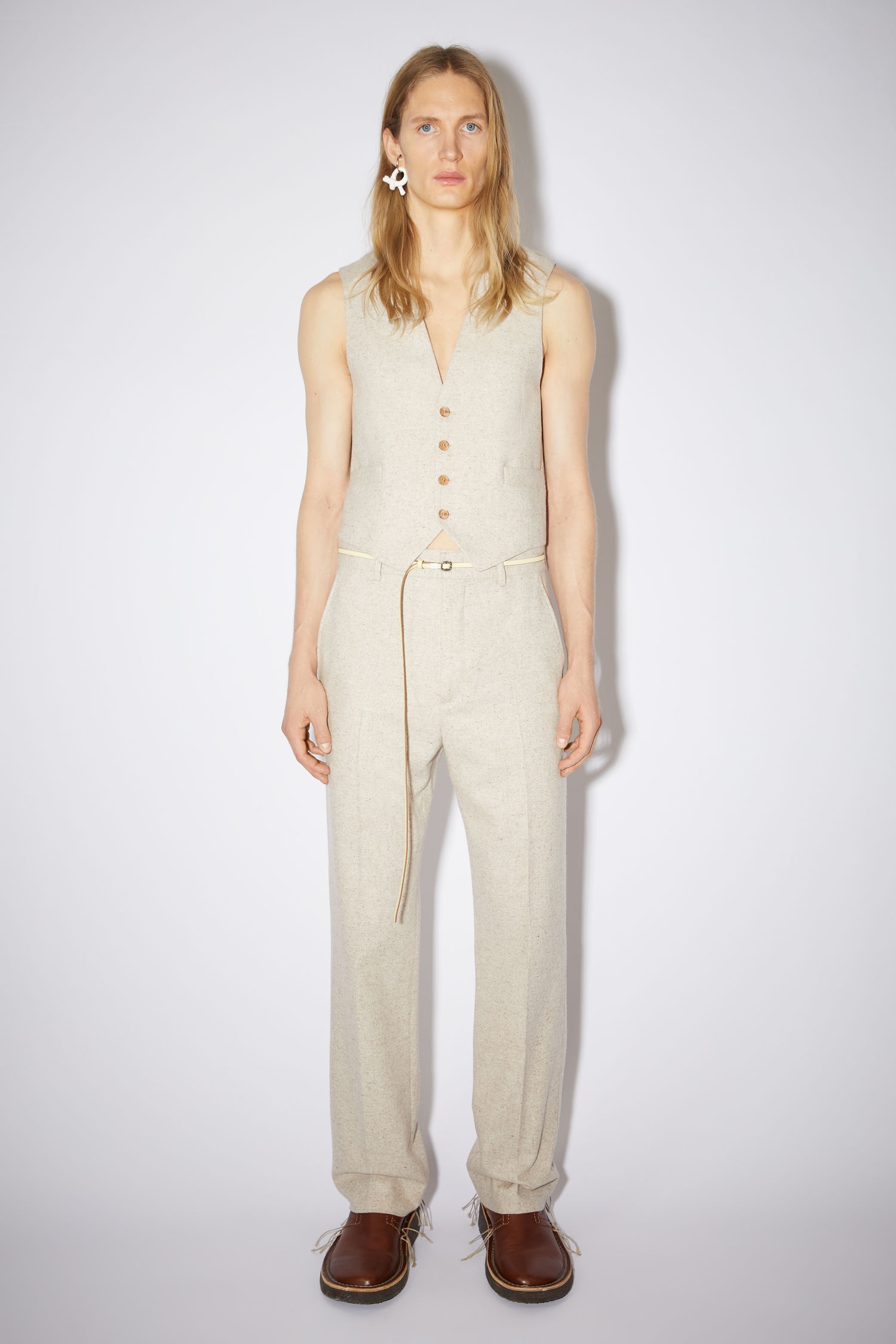 Suit trousers - Beige melange - 2