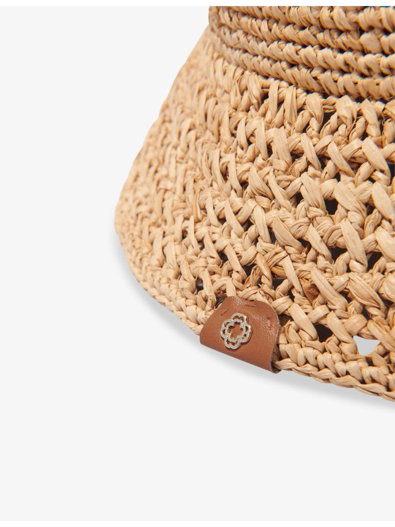 maje Logo-Badge Raffia Bucket Hat outlook