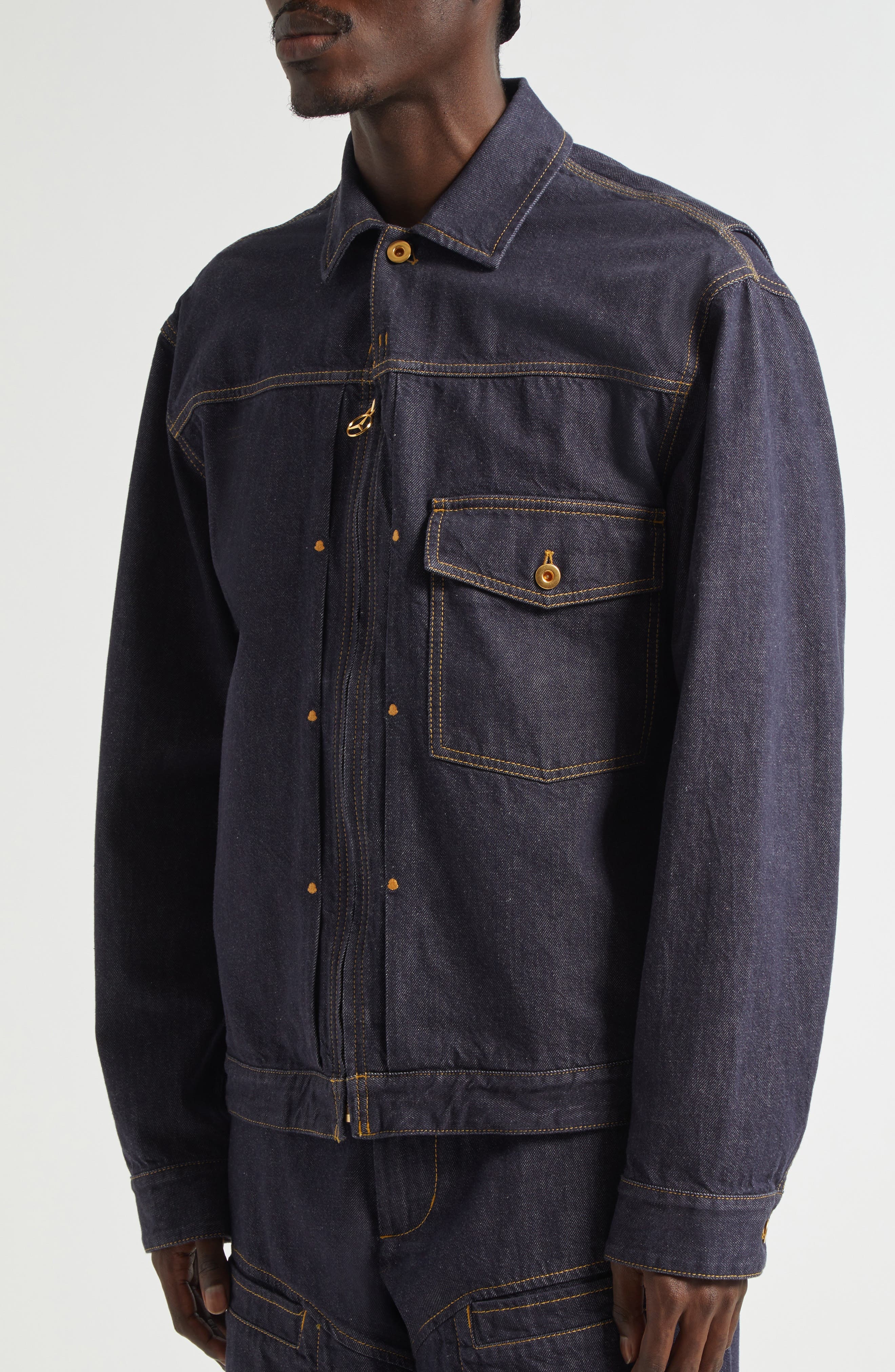 Moncler Genius x Mercedes-Benz By Nigo Nepit Denim Jacket in 77A - 5