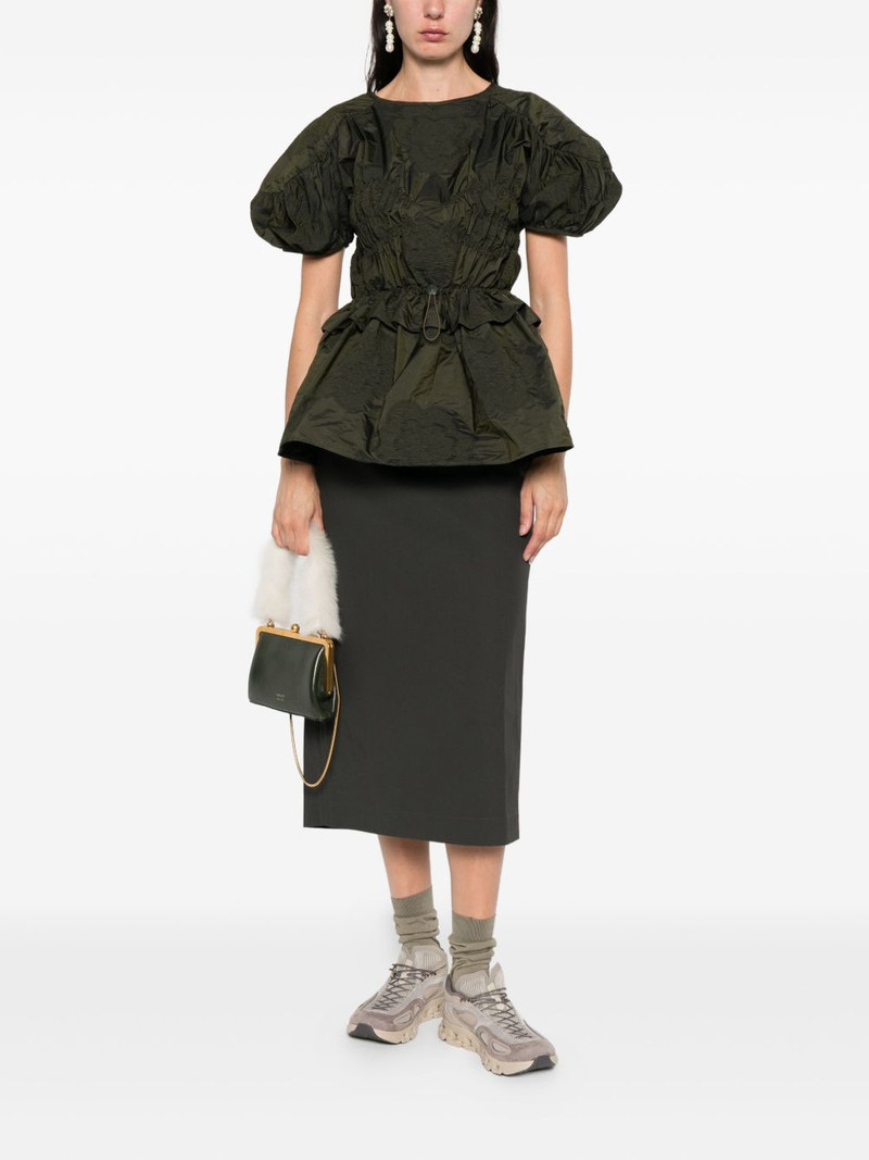 CECILIE BAHNSEN puff-sleeve textured top outlook