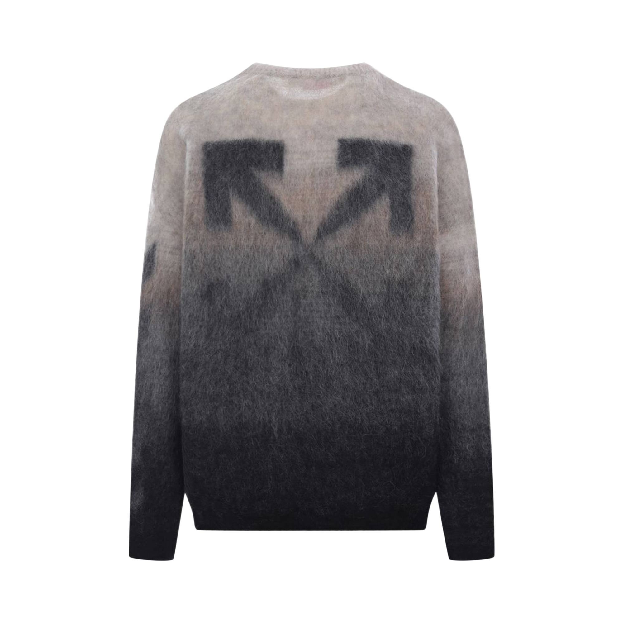 Off-White Diag Brushed Knit Crew 'Dark Sand/Black' - 2