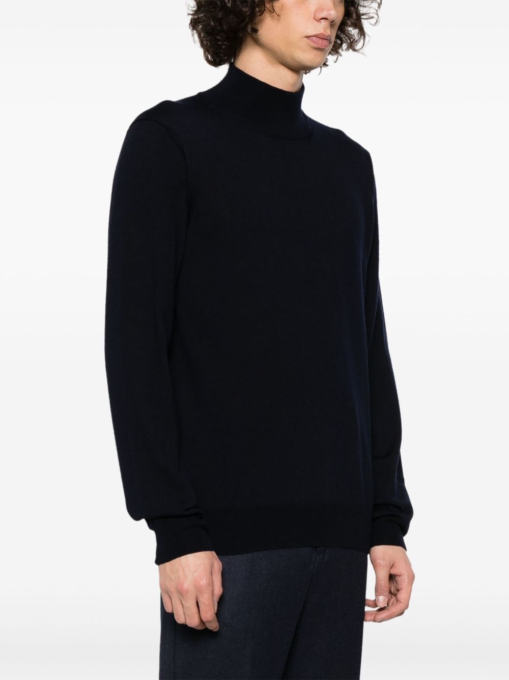 roll-neck virgin wool jumper - 3