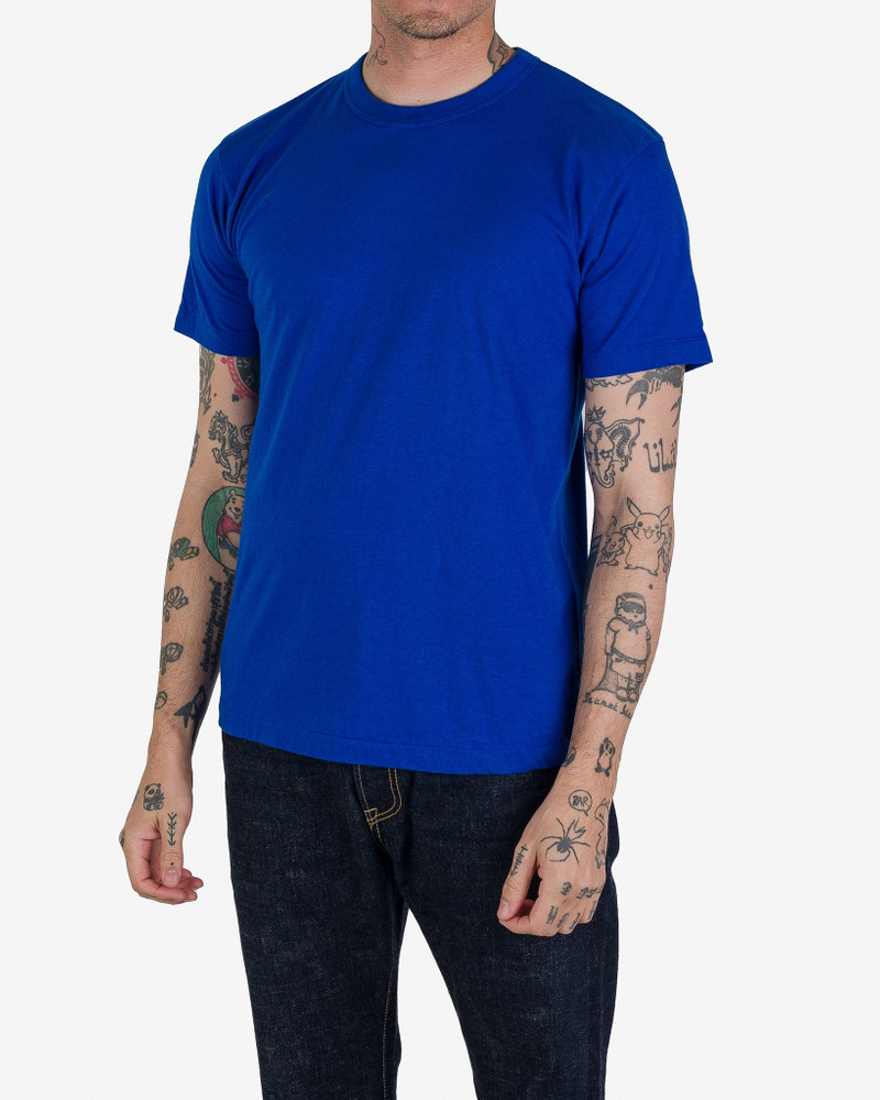 Iron Heart UTIL-ROY UTILITEES - 5.5oz Loopwheel Crew Neck T-Shirt - Royal Blue outlook