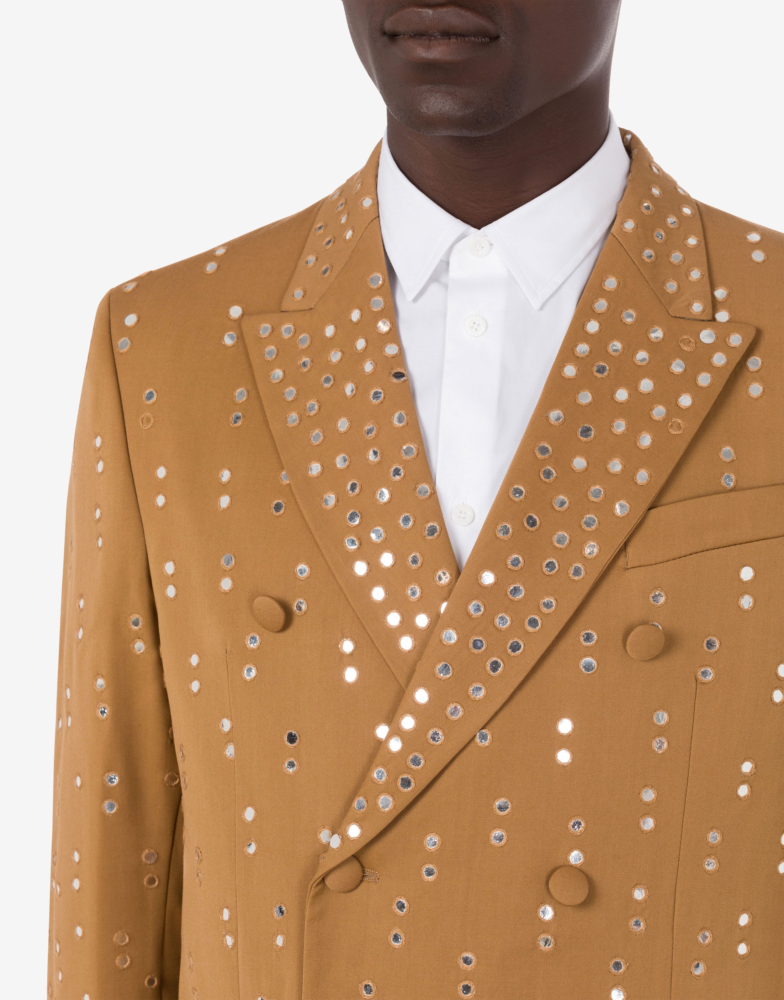 EMBROIDERED MIRRORS DOUBLE-BREASTED JACKET - 4