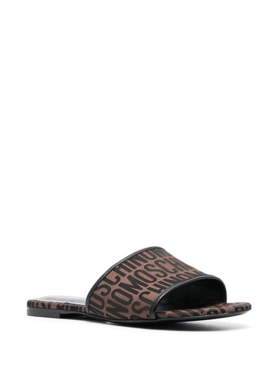 Moschino logo-print open-toe sandals outlook