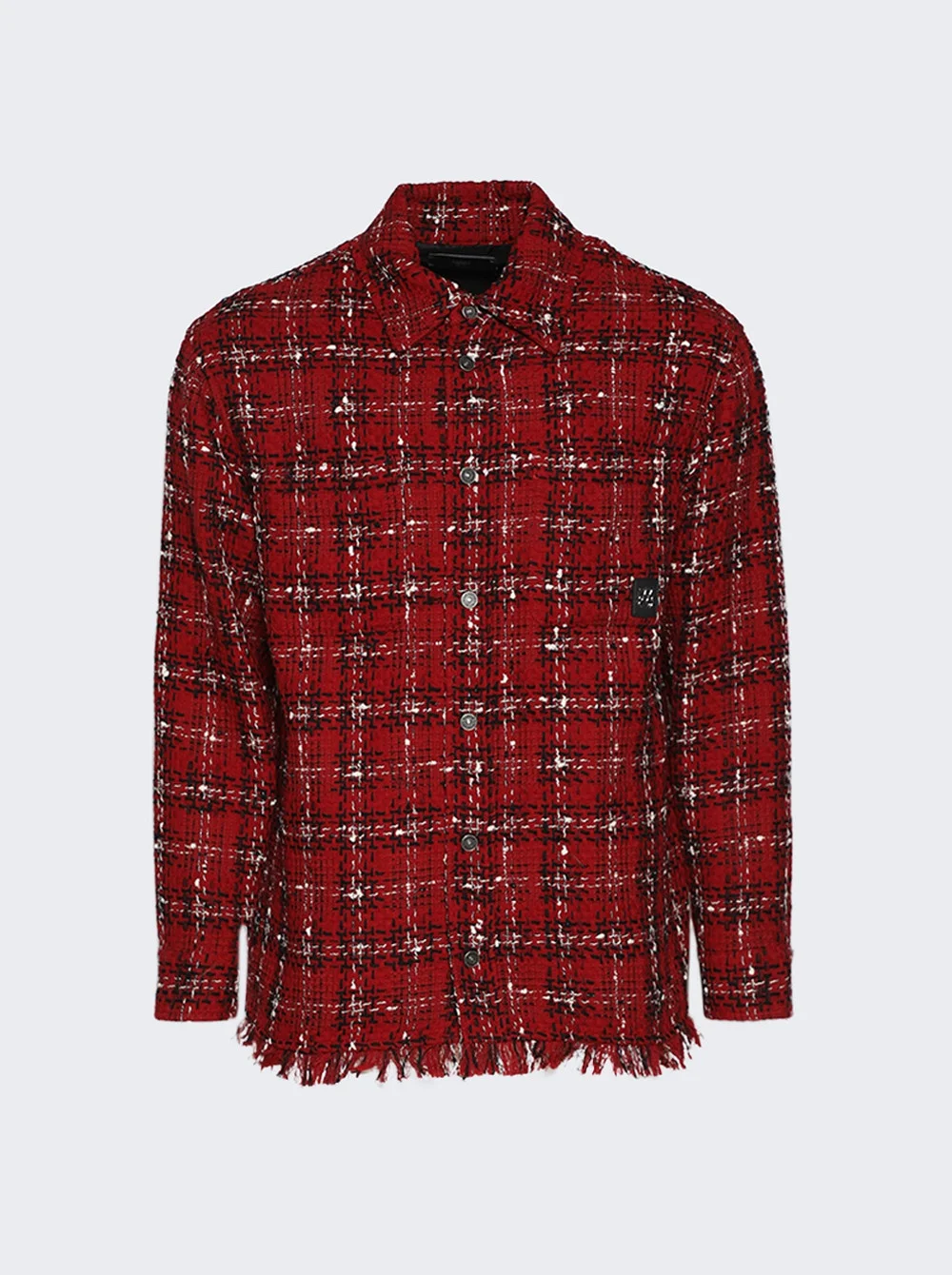 Tweed Flannel Overshirt Red Rose - 1