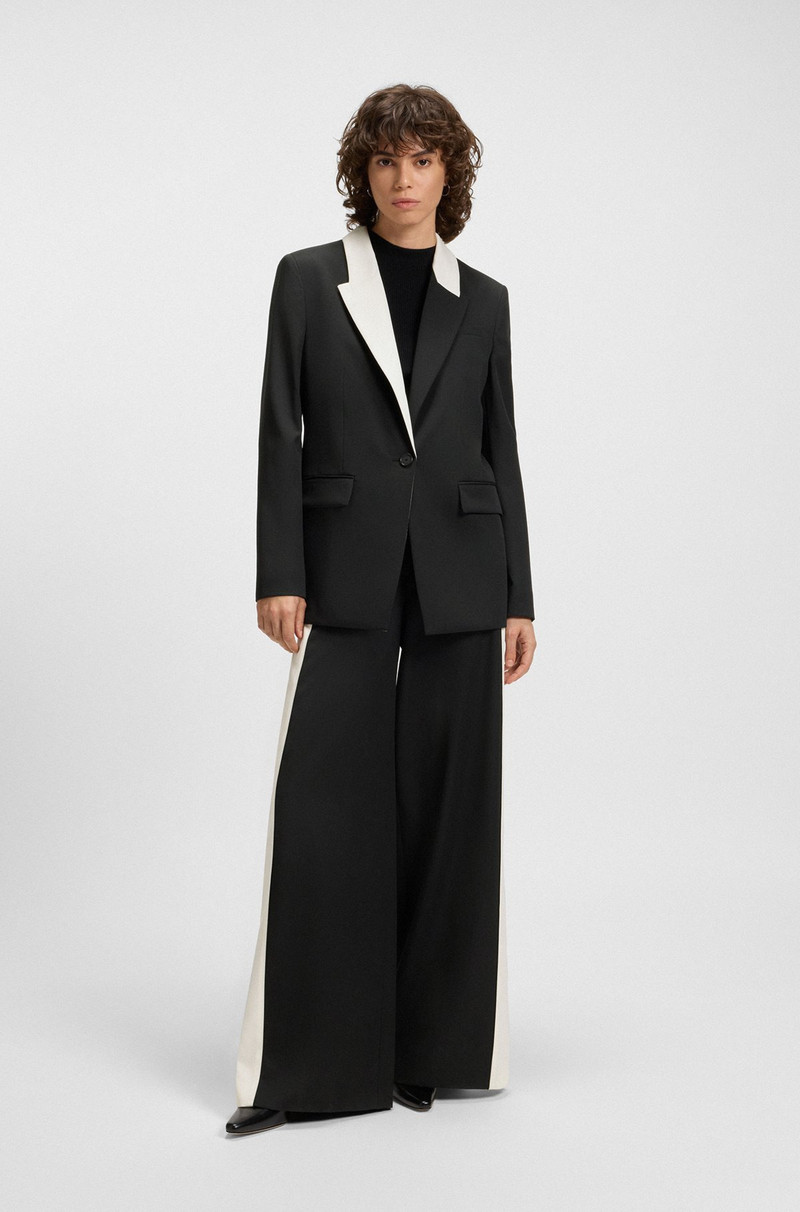 BOSS RELAXED-FIT BLAZER WITH COLOR-BLOCKED LAPELS outlook