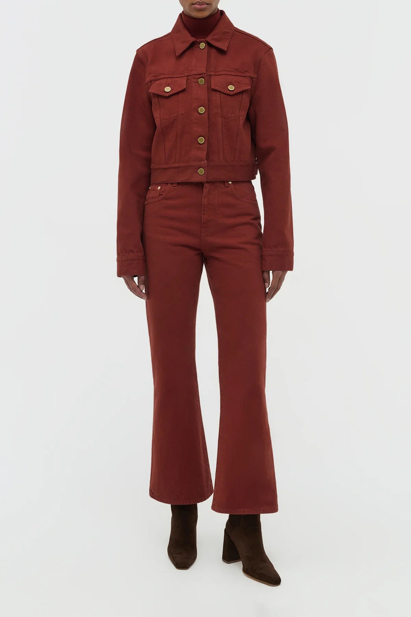 GABRIELA HEARST Bronte Jacket in Burnt Sienna Recycled Cotton Denim outlook