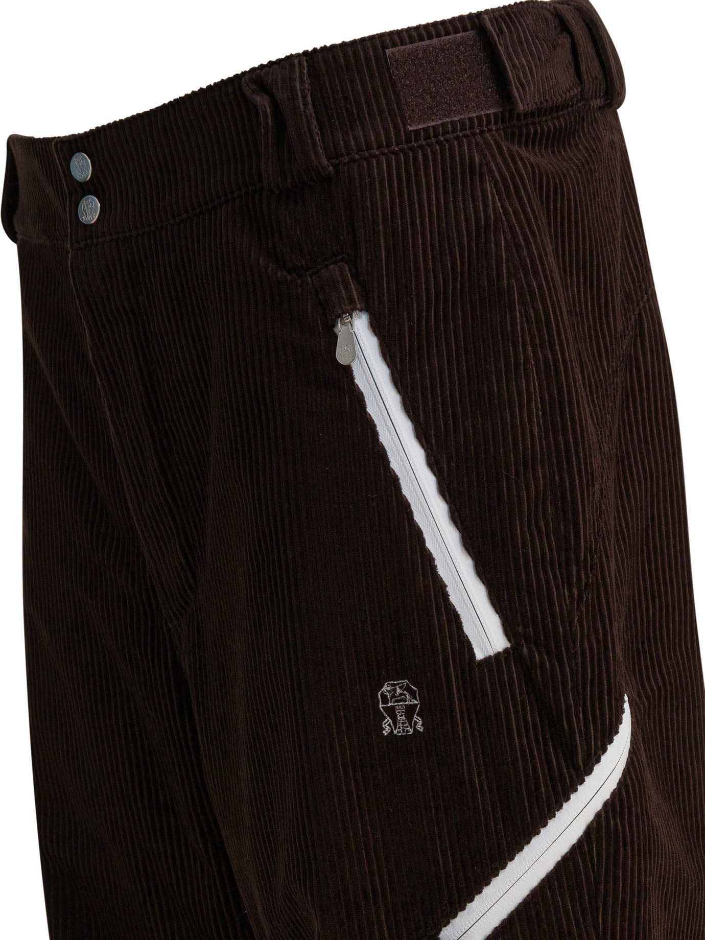 Velvet Padded Pants Trousers Brown - 4