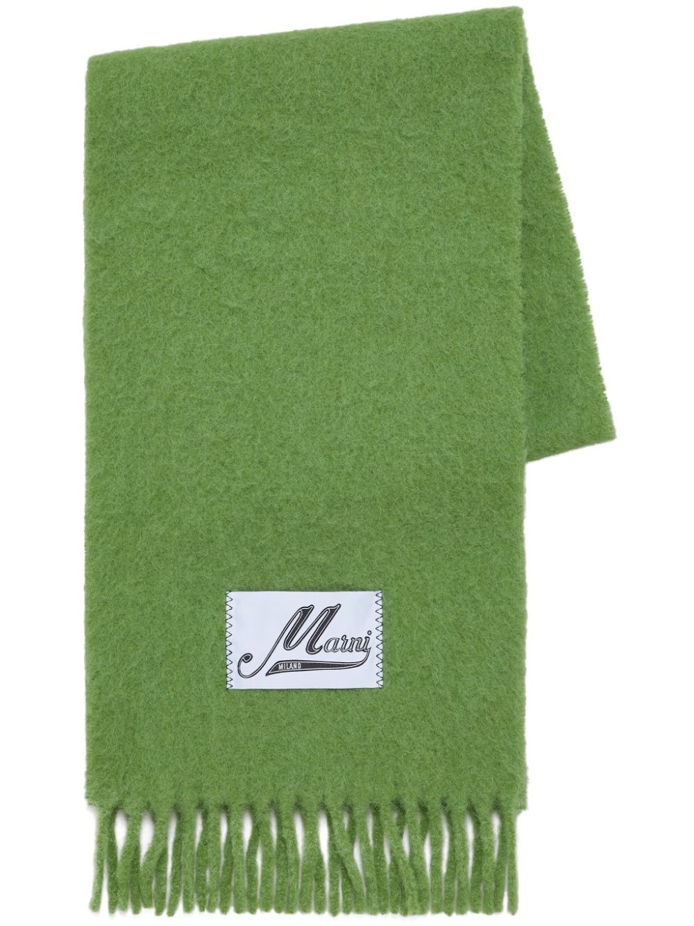 logo-patch alpaca wool-blend scarf - 1