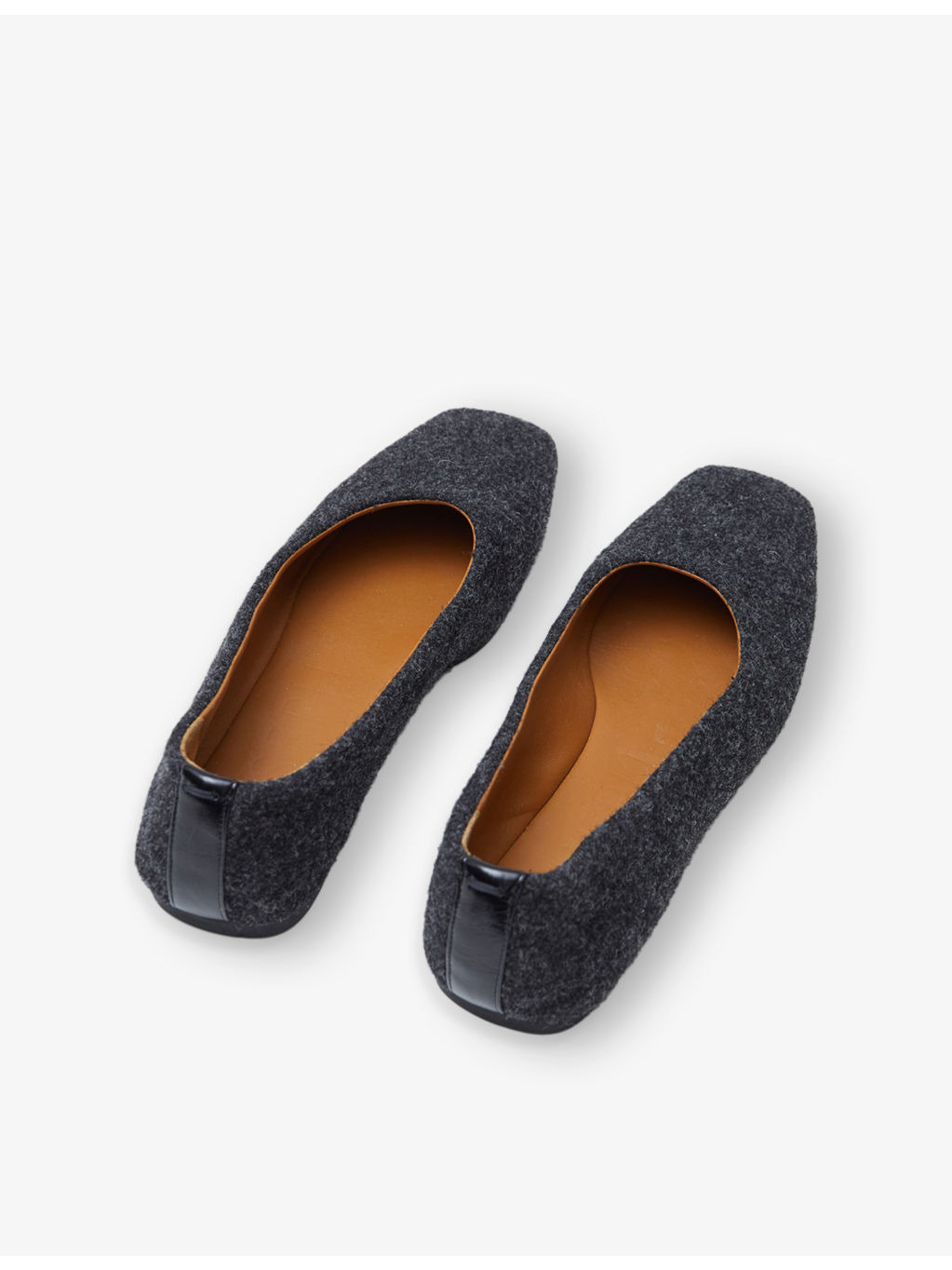 Textured Flannel Ballet Flats - 3