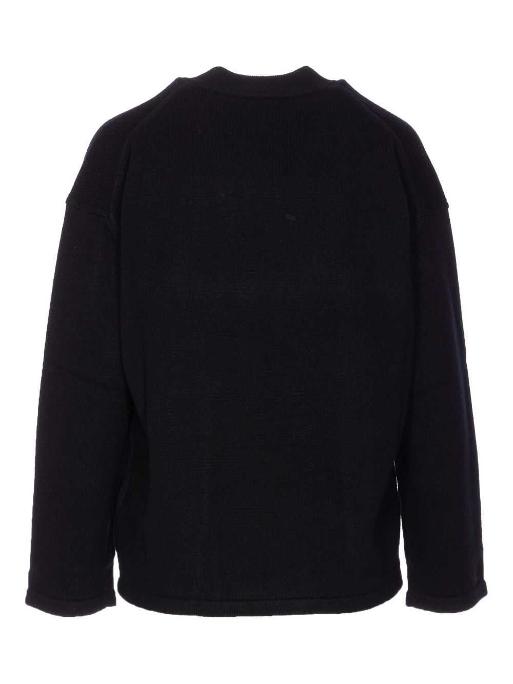 crew-neck side-split sweater - 2