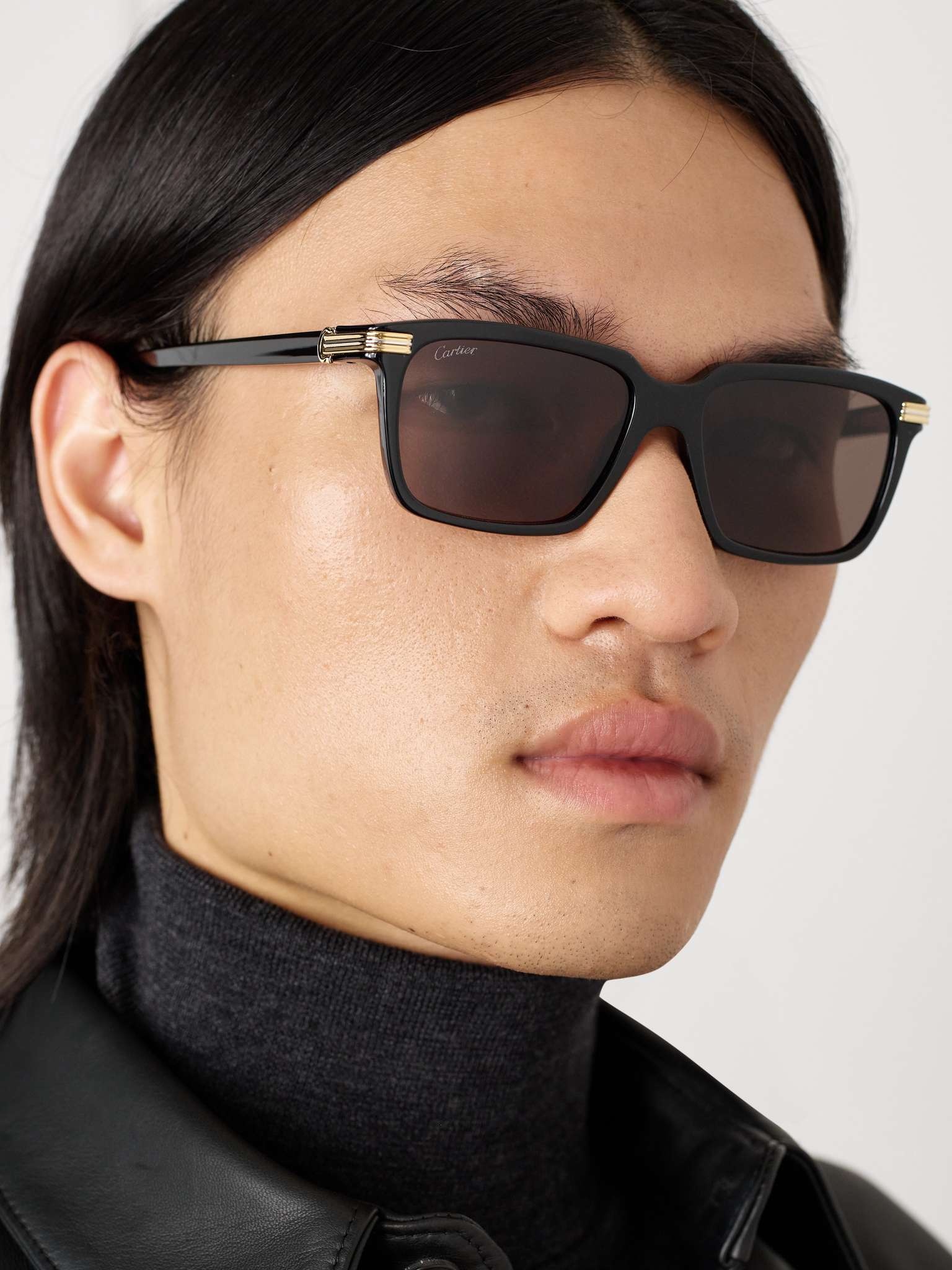 Rectangular-Frame Acetate Sunglasses - 2