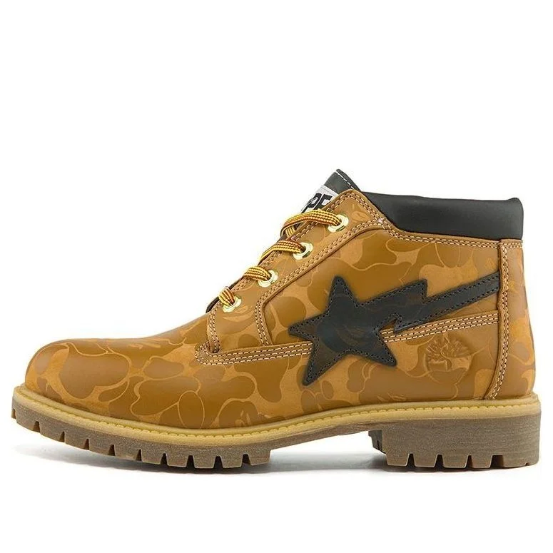 Timberland x BAPE Nelson Premium Waterproof Chukka Boots 'Wheat and Chocolate' A2QBXW - 1