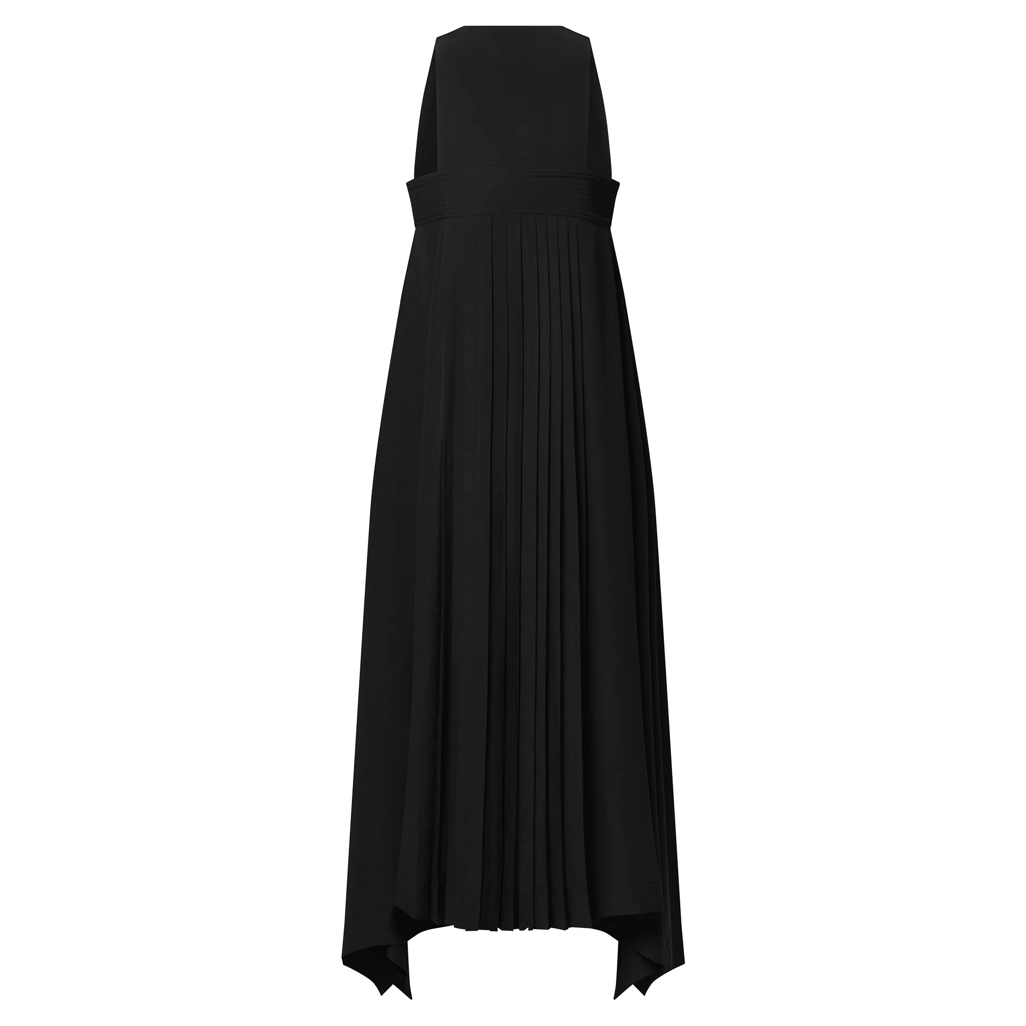 V-Neck Pleat Dress - 3