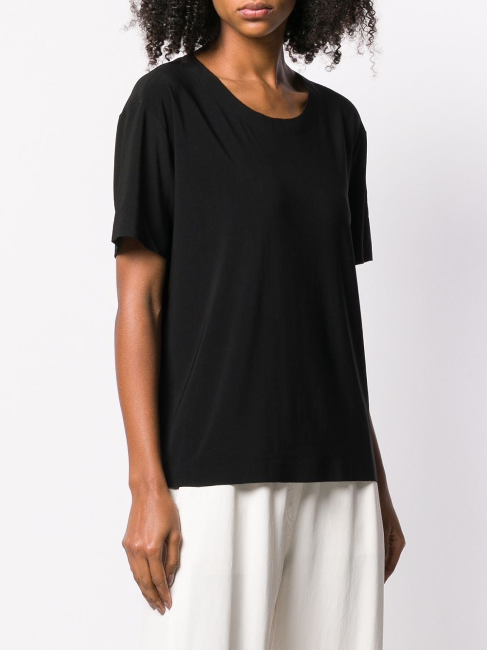 scoop neck T-shirt - 3