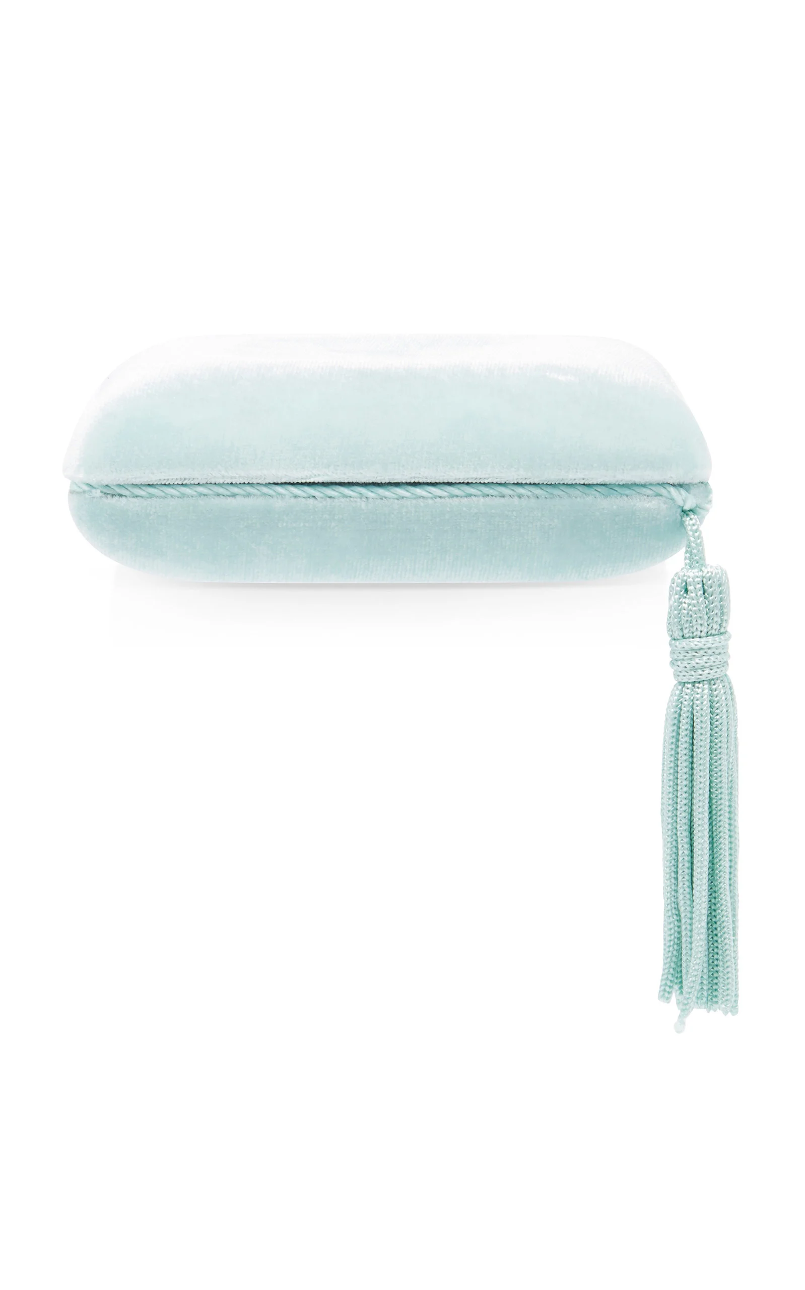 Tasseled Velvet Jewelry Box blue - 1