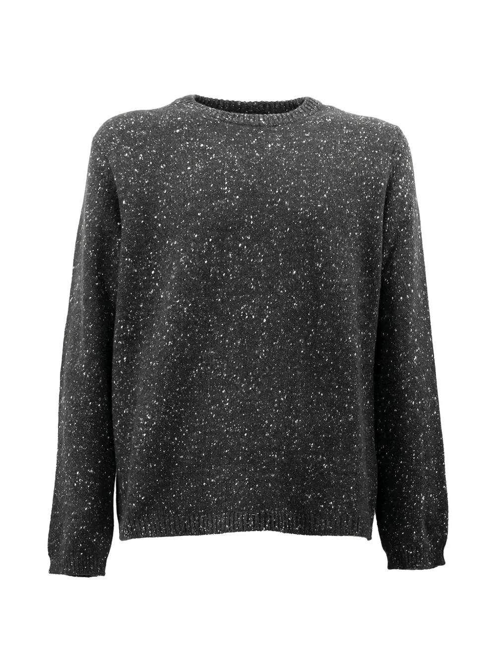 flecked-knit crew-neck sweater - 1