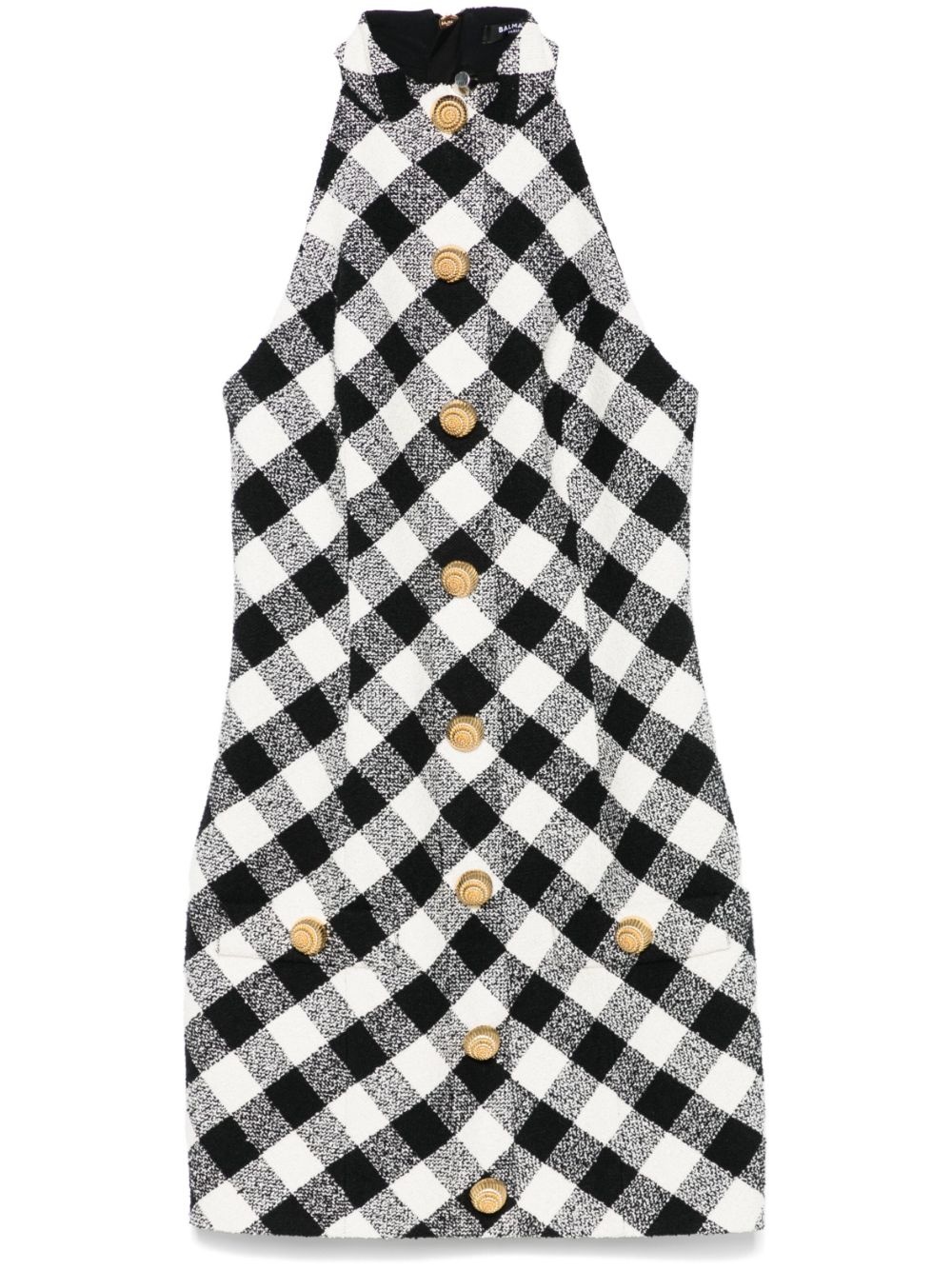 halterneck mini dress - 1