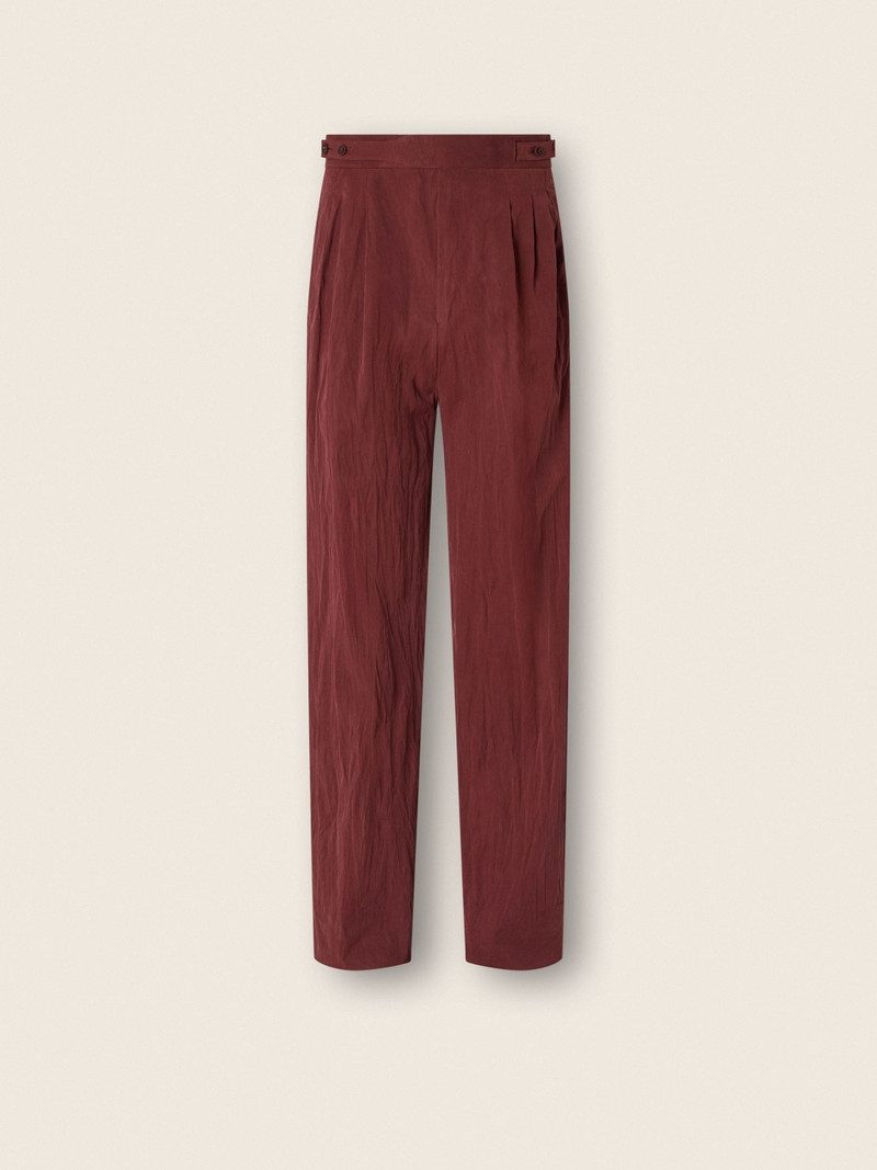 DARK BURGUNDY COTTON PANTS 1