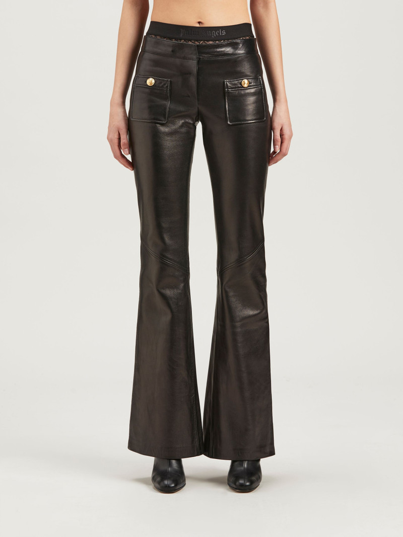 Flare Leather Pants 3