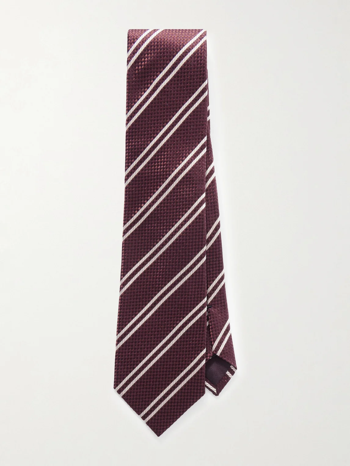 8cm Striped Silk-Jacquard Tie - 1