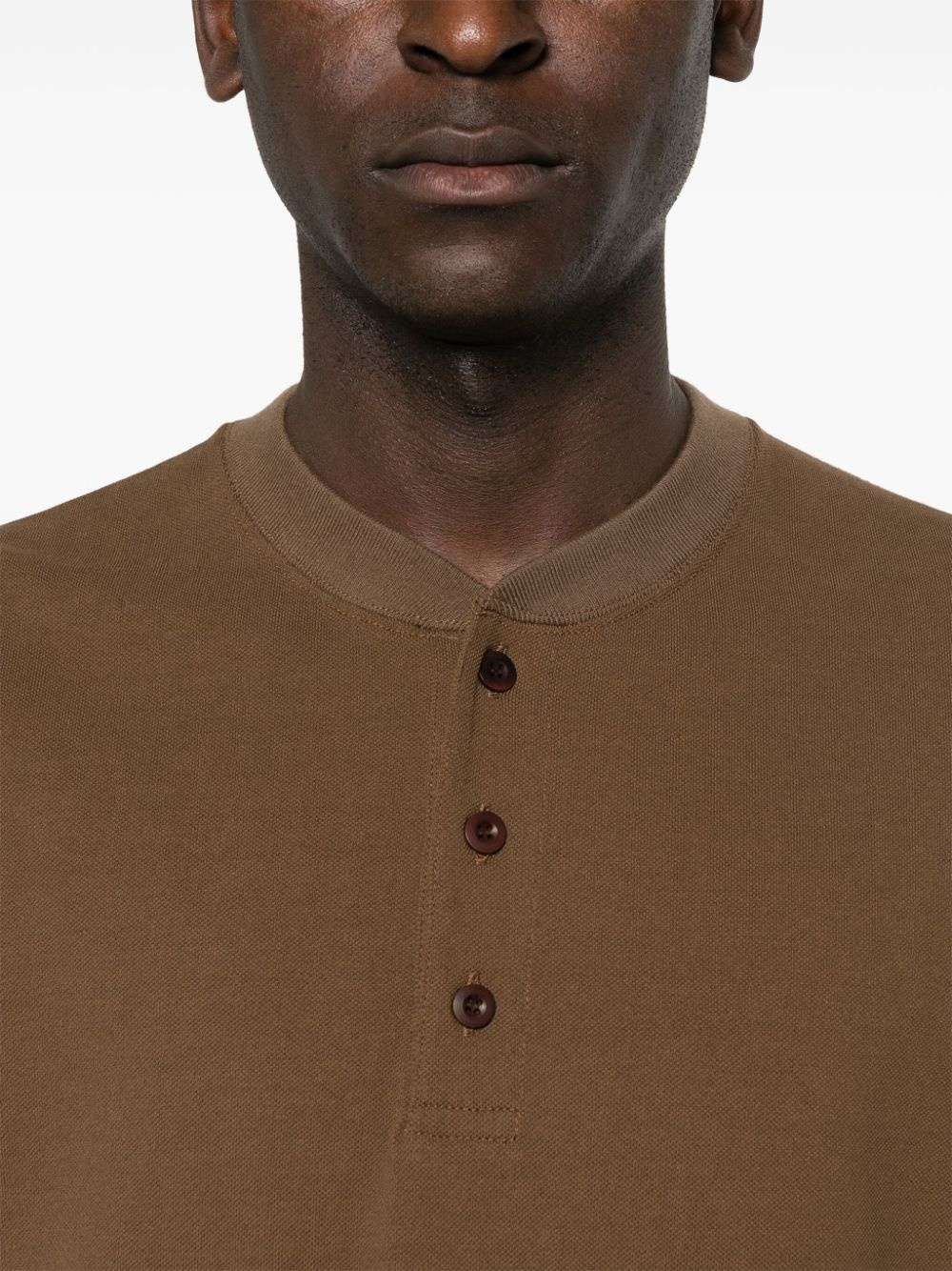 piqué-weave cotton T-shirt - 5