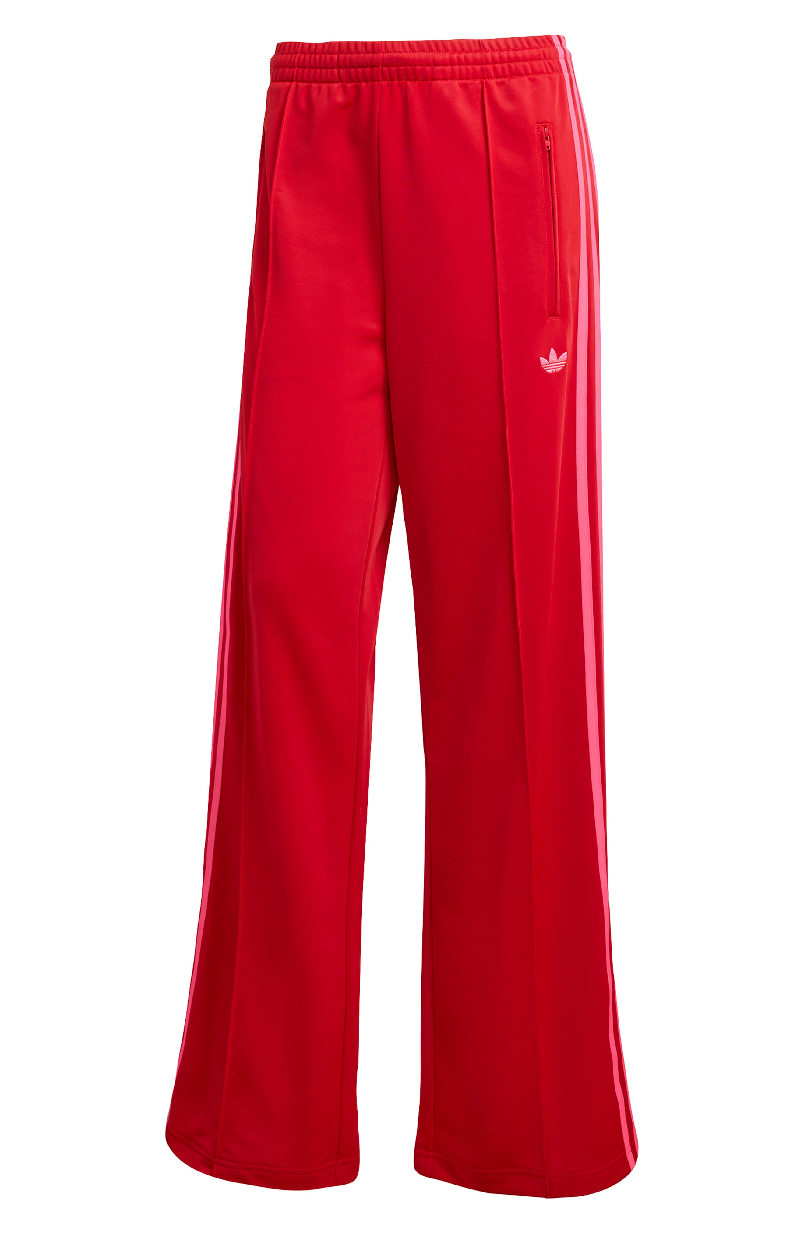 adidas Firebird Recycled Polyester Track Pants in Better Scarlet/Lucid Pink at Nordstrom - 4