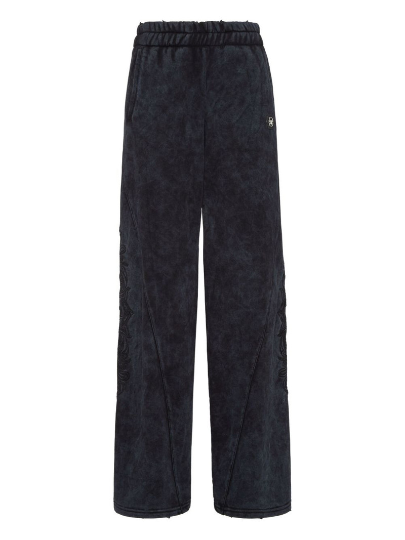 embroidered panelled track pants 1