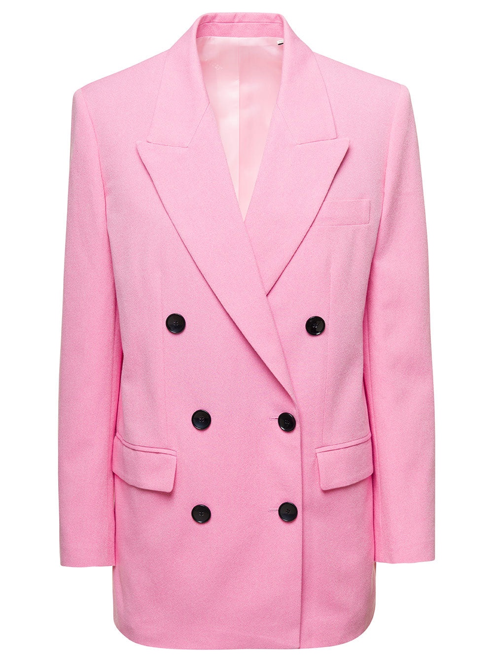 Isabel Marant Women Pink Doule-Breasted Nevim Jacket In Cotton Blend Woman - 1