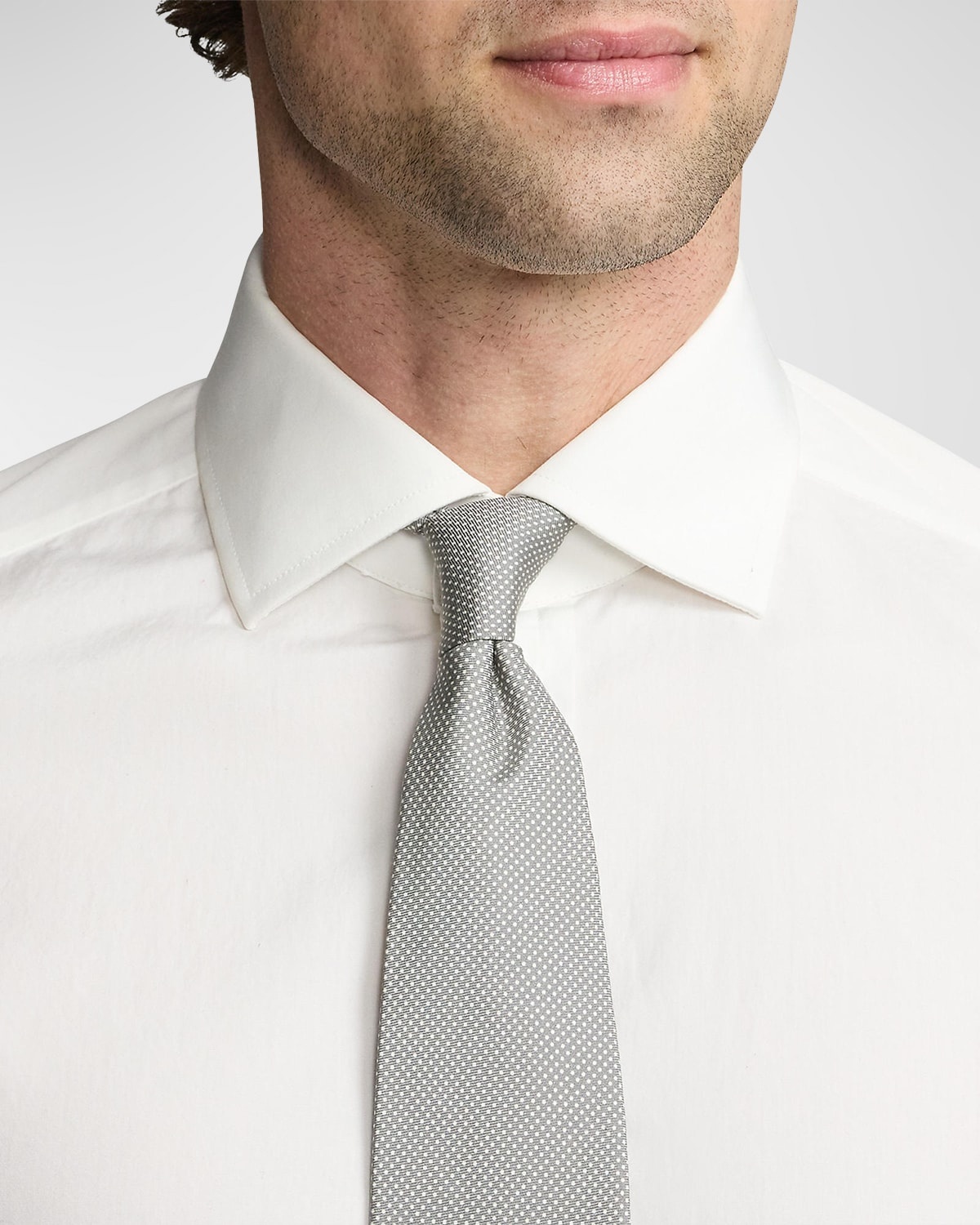 Ralph Lauren Men's Pin-Dot Print Silk Twill Tie neimanmarcus