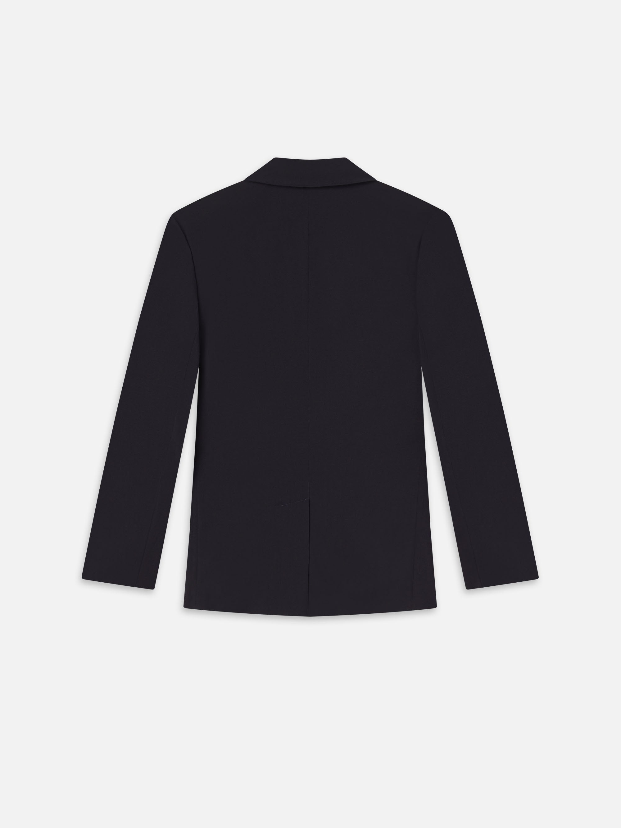 Unlined Wool Blazer in Dark Navy - 3