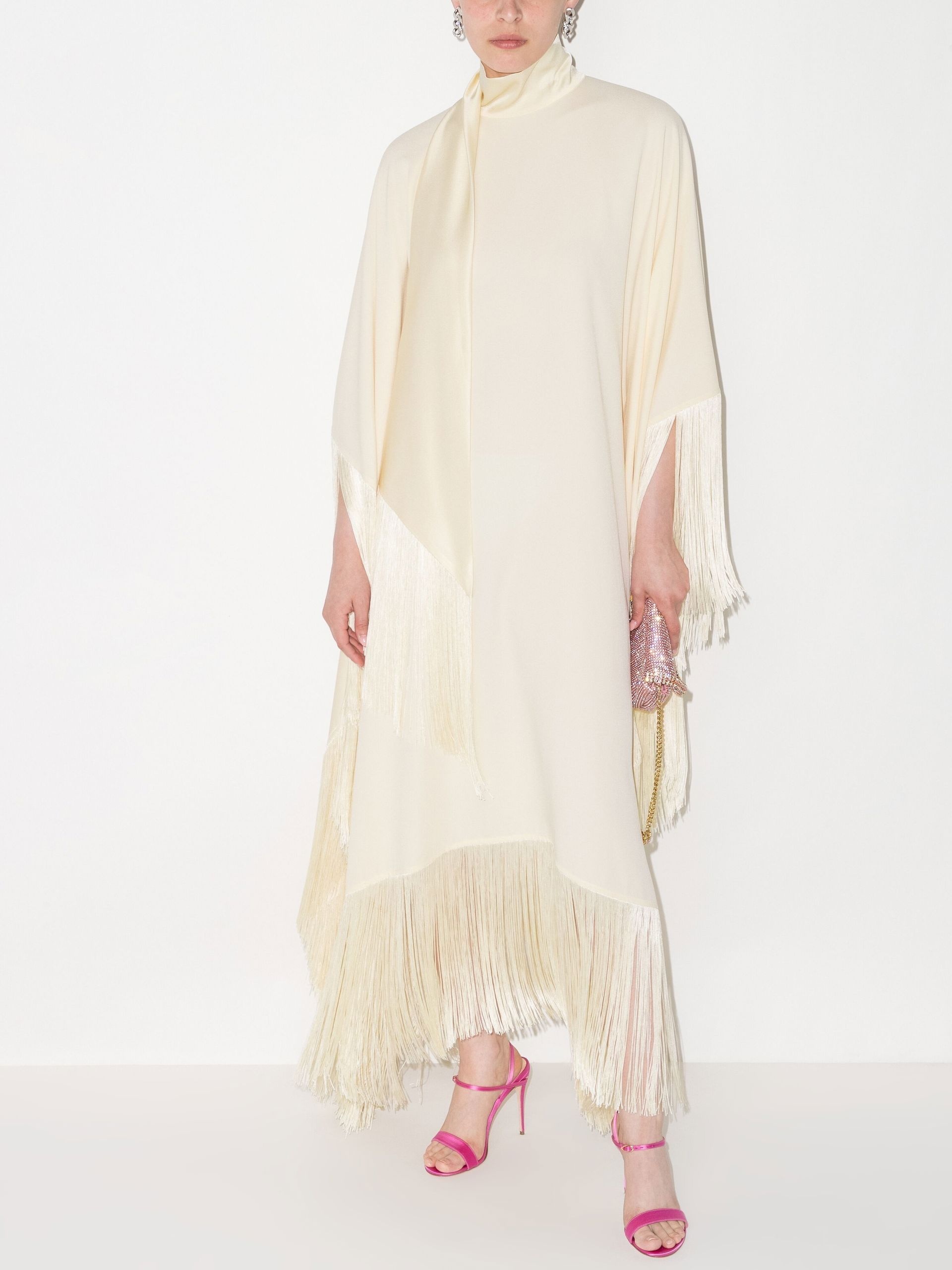 Mrs Ross asymmetric fringed maxi dress - 2