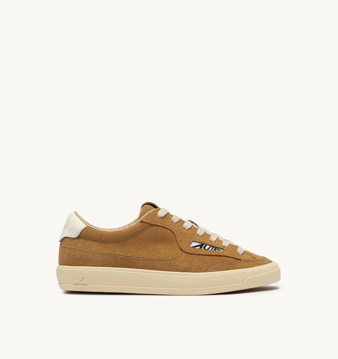 WINDSCAPE LOW SNEAKERS IN COPPER BROWN AND MARSHMALLOW SUEDE - 1
