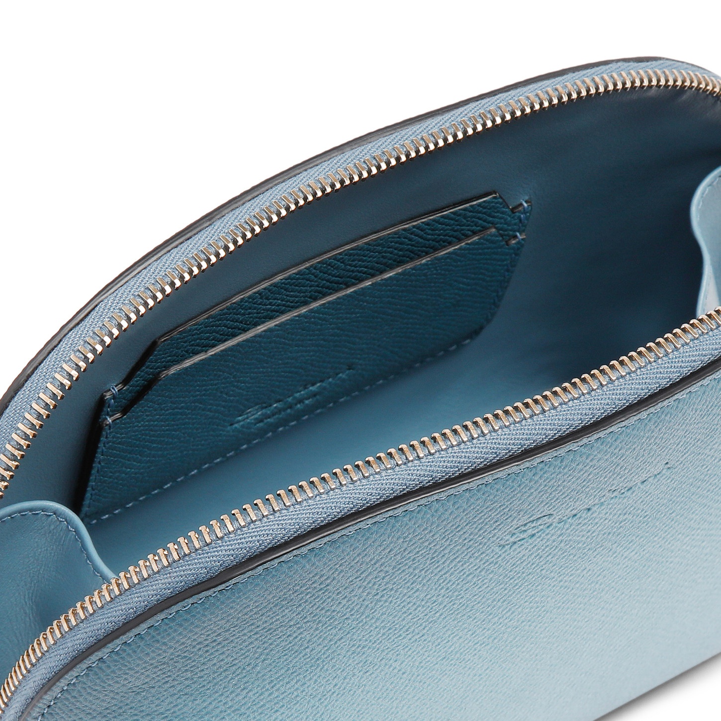 Light blue Saffiano leather pouch - 2