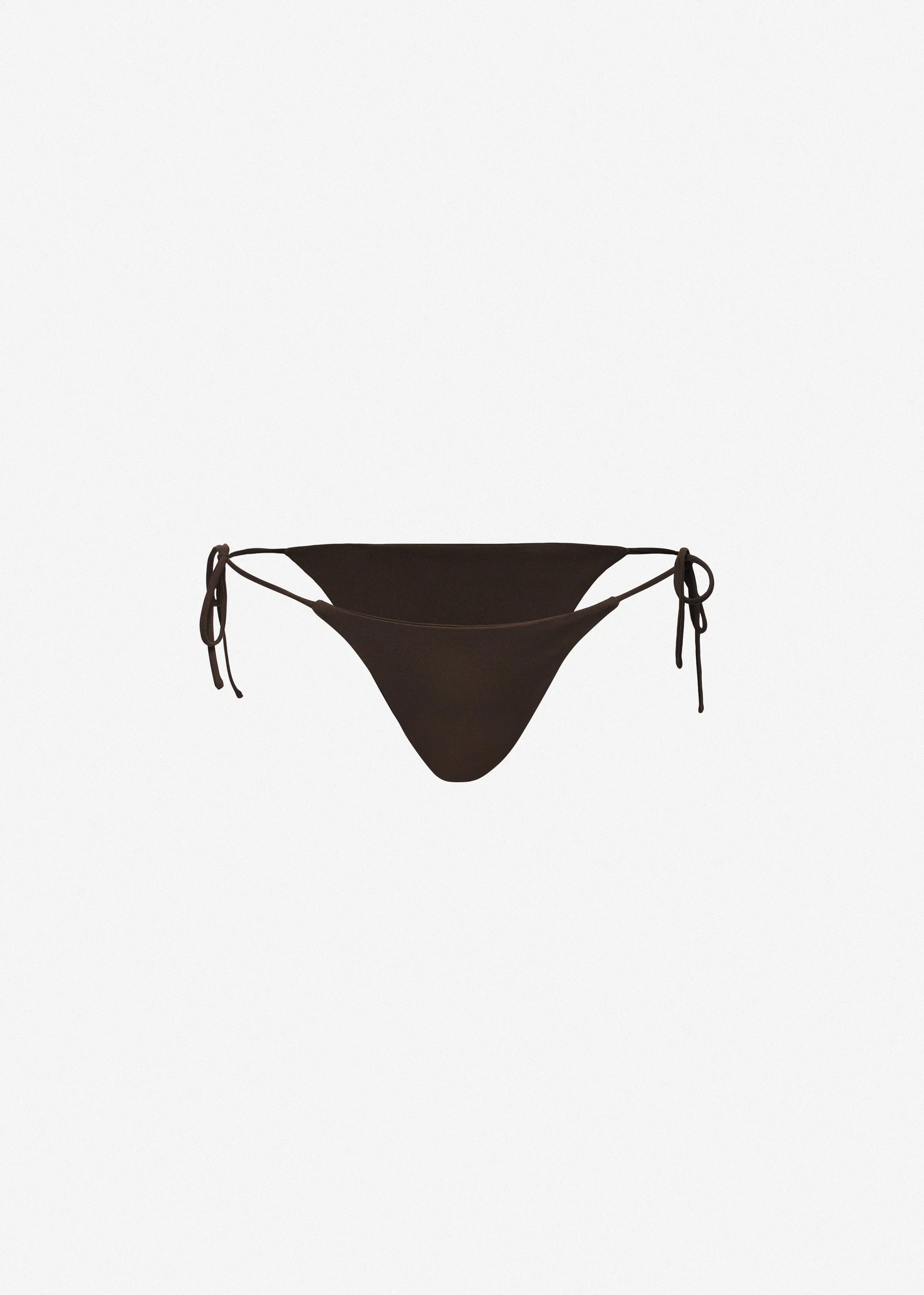 String tie swim bottom in brown - 1