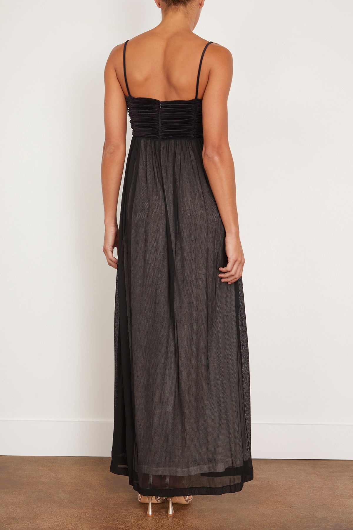 Evening Ruched Bandeau Dress in Black - 4